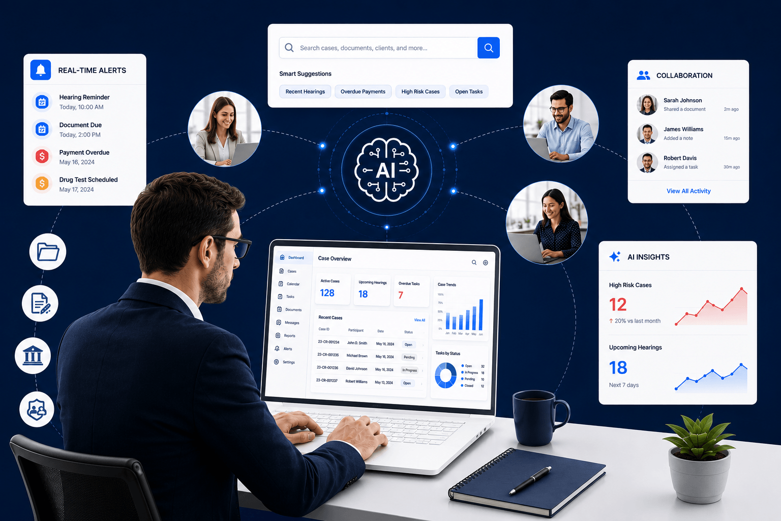 Client check-in dashboard